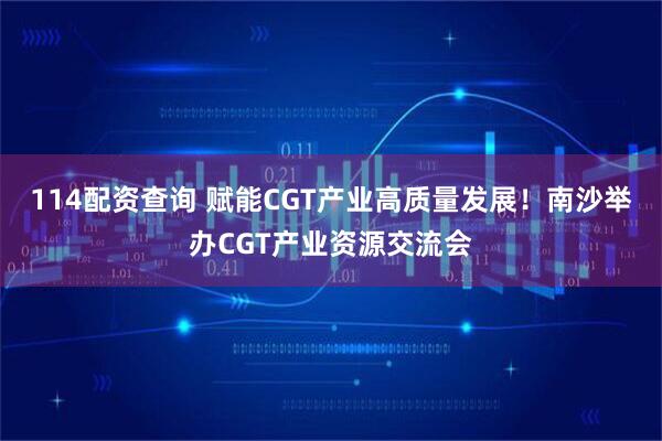 114配资查询 赋能CGT产业高质量发展！南沙举办CGT产业资源交流会
