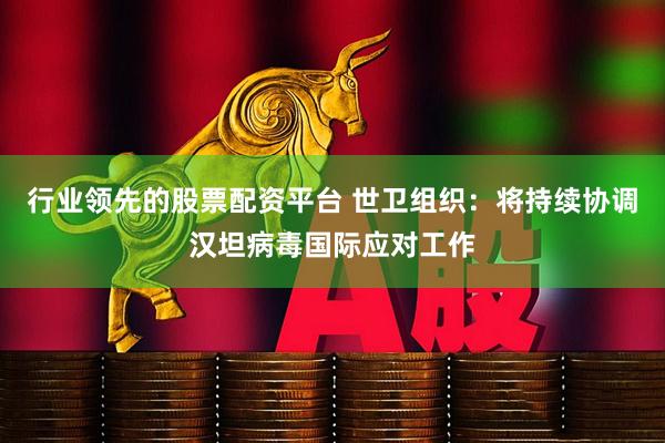 行业领先的股票配资平台 世卫组织：将持续协调汉坦病毒国际应对工作